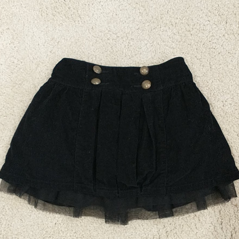 Black courdory skirt